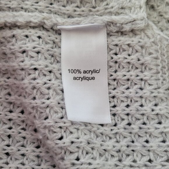 Maurices Open Front Knit Cardigan Sweater w/ Fringe Detail, Women’s S, Gray - Picture 7 of 9